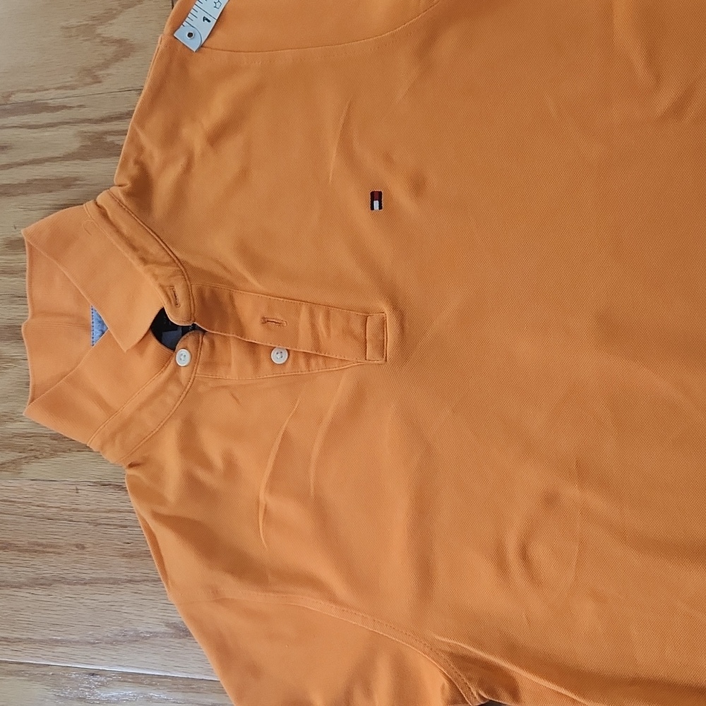 Tommy Hilfiger slim fit polo short sleeves  Small Orange - Picture 15 of 15